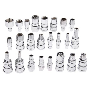 1x Luftleitung Schlauch Kompressor Fitting Stecker Koppler Schnell Anschließen - Picture 1 of 30