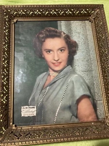 Vintage Metalcraft 8 X 10 Metal Frame W/thin Celebrity Print Of Barbara Stanwyck - Picture 1 of 6