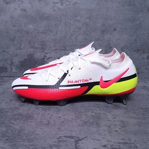 NIKE Phantom GT2 Elite FG Soccer Cleats Mens 6.5 Womens 8 White Crimson Red Volt - Picture 1 of 5