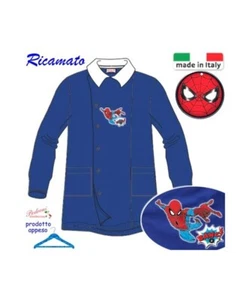 Grembiule blu per bambino Marvel Spiderman scuola colletto rimovibile uomo ragno - Foto 1 di 2