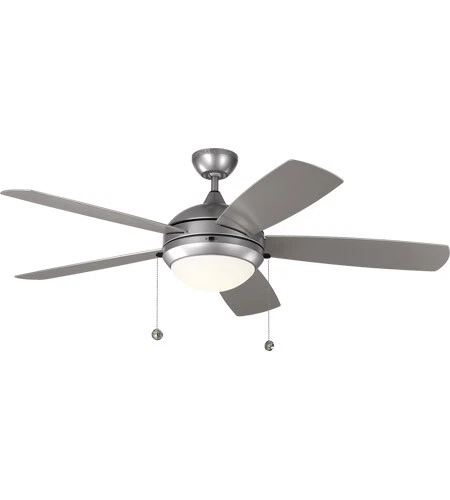 VENTILADOR DE TECHO EXTERIOR DISCO 52' PINTADO ACERO CEPILLADO Y ÓPALO MATE Foto 1 de 1