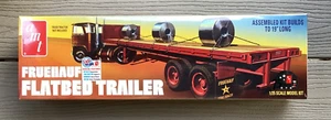 AMT 1/25 SCALE FRUEHAUF 40' HEAVY DUTY FLATBED SEMI-TRAILER MODEL KIT # 1399 F/S - Picture 1 of 20