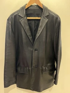 Kenneth Cole Men's black leather jacket - size Large - Picture 1 of 5