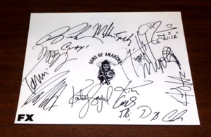 Sons of Anarchy Cast Autographed 8x10 Glossy Reprint Copy - Picture 1 of 2