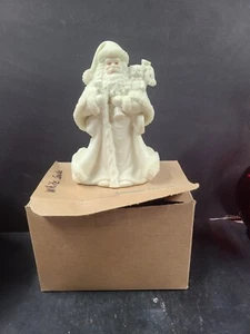 "Santa Claus de porcelana blanca vintage 5,5" - Imagen 1 de 12