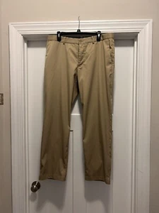 Pantalones de golf Nike Dri Fit para hombre talla 36x30 color caqui tostado calce elástico pierna recta beige - Imagen 1 de 7