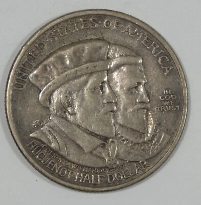 1924 Huguenot-Walloon Tercentenary Commemorative Half Dollar EXTRA FINE - Image 1 of 4