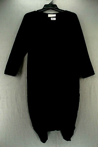 A.L.C. Dress Top Women's 10 Black Sheer Scoop Neck Long Sleeve Pleats Short
