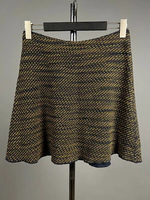 Minifalda Missoni para mujer de lana azul marino amarillo espiga envolvente aline talla 46 Foto 1 de 4