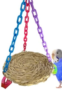 1661 Round Platform Swing Bonka Bird Toys parrot cages toy parakeet cockatiel - Picture 1 of 4