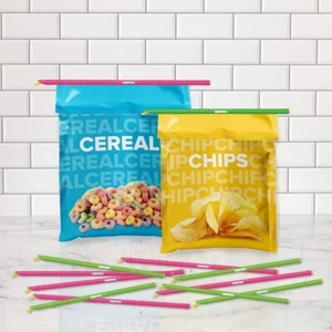GripStic Bag Sealer - Reusable Chip Clips, Extra Large (Pack of 12), Assorted - Picture 1 of 8
