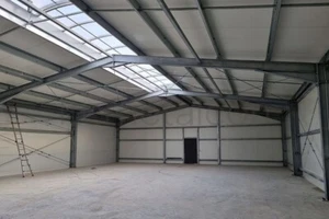 Isolierte Stahlhalle 12x35x5m PV-Bereit Industriehalle Lagerhalle Gewerbehalle - Bild 1 von 16