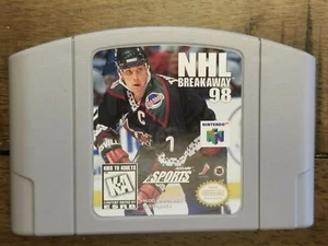 Cartucho de juego N64 NHL Breakaway 98 Nintendo 64 solamente - sin instrucciones ni caja - Imagen 1 de 4