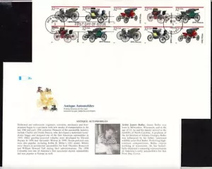 1995 Antique Automobiles Sc 3023a first day cover Fleetwood jumbo - Picture 1 of 1