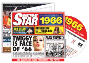 1966 Deluxe Birthday Card + Music Downloads and Retro CD 59th Birthday Greeting - Picture 1 of 5