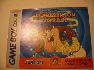 Retrogaming NINTENDO GBA Game Boy COLOR Notice TAZ manual France Nederland - Foto 1 di 3