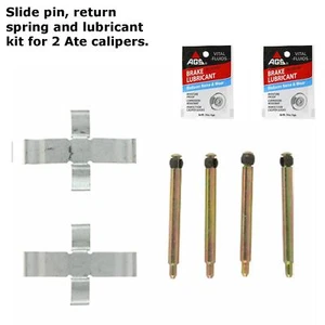 2 X 1992-02 Mercedes W140 W210 Rear Brake Caliper Slide Pin & Return Spring Kits - Picture 1 of 4