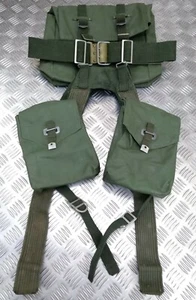 Genuine Vintage Army Issue Heavy-duty Backpack Belt Harness & Pouch Set Vinyl - Picture 1 of 4