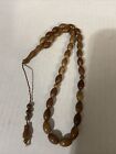 MUSLIM PRAYER BRACELET Genuine Kuka Cylinder Beads Tasbih 33-bead Cone Ends