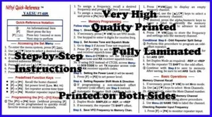 Nifty Accessories Tri-Folded Mini-Manual for The Yaesu FT-65R - Picture 1 of 1