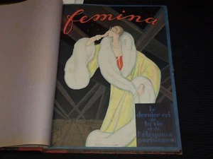1928 JANUARY-JUNE FEMINA FRENCH WOMAN'S MAGAZINE BOUND VOLUME - KD 4675G - Imagen 1 de 17
