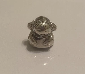 PANDORA 925 ALE Sterling Silver Happy Little Girl Bead Charm 790375 - Retired - Picture 1 of 8