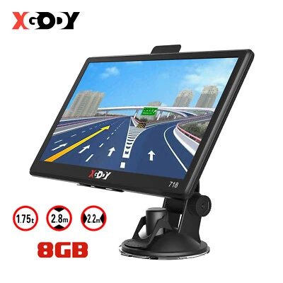 XGODY 7 Zoll Navi GPS Navigation PKW Navigationsgerät DE Europa Karten 48 Länder - Bild 1 von 4