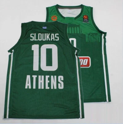 Maglia basket retrò Kostas Sloukas #10 stampa giovani/uomo nome personalizzato S-4XL - Immagine 1 di 2