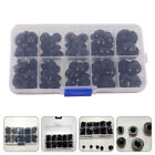 DIY Bear Animal Toys Necessity: 100 Pcs Black Half Ball Mushroom Shank Buttons