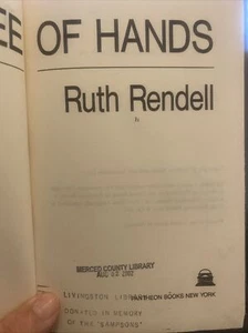 The Tree of Hands Hardcover Ruth Rendell.  Hardcover Dust Jacket 1984 - Picture 1 of 3