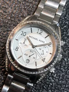 Michael Kors Women’s Watch Chronograph Gemmed Stainless Bracelet MK5165 #2 - Picture 1 of 14