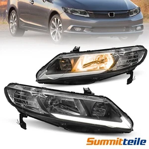 Left & Right LED DRL Headlights For 2006-2011 Honda Civic Sedan 4 Door - Picture 1 of 17