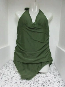 Adore Me Women' Style# 07300 One Piece Contour Swimsuit Olive Green Size 1X New - Picture 1 of 2