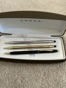 Cross X3 Vintage Classic Century Pen Gold/steel/black With Box Mint Condition - Picture 1 of 17