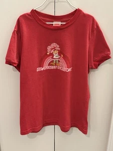 Strawberry Shortcake & Custard The Cat Rainbow T-Shirt Vintage 2004 Youth Med. - Picture 1 of 7