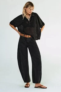 Pantalones de mezclilla Free People We The Free Good Luck tiro medio barril talla 29 - Imagen 1 de 9