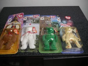 Rare Ty Beanie Babies International Bears Set of 4 McDonald’s 1999 Stock New Old - Bild 1 von 13
