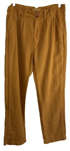 Sundance Damenhose Leinenmischung Größe 10 Taschen Plissee Gürtel Gold 29 Schrittlänge - Bild 1 von 10