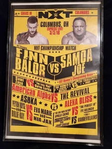 NXT Wrestling Poster - CHAMPIONSHIP MATCH SAMOA JOE VS FINN BALOR 2016 framed - Picture 1 of 8