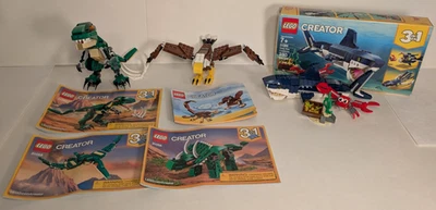 LEGO Lot 31004 Fierce Flyer 31058 Mighty Dinosaurs 31088 Deep Sea Creatures 100% - Image 1 of 4