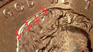 2009 P Lincoln Penny Die Chip And Crack Error Obverse Early Childhood - Picture 1 of 5