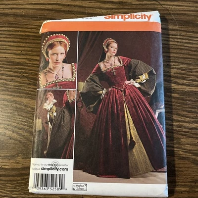 Elizabethan/Renaissance Dress Costume Simplicity 2589 Sewing Pattern Size 8-16 - Image 1 of 4