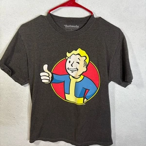 T-shirt Fallout Thumbs Up Guy Bethesda videogioco tema caldo taglia media grigio - Foto 1 di 5