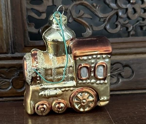 Hand blown vintage glass Christmas train engine Great Condition - Picture 1 of 4