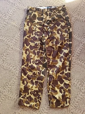 复古 90 年代 Mountn Prairie 裤子 FlyAway 迷彩鸭盲青蛙皮防水 36 — 第 1/4 张图片