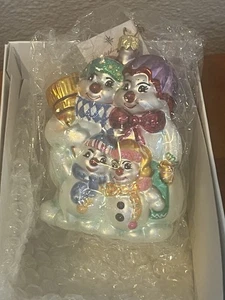 Vintage Radko WINTER PORTRAIT Ornament 00-041-0 Snowman Family 4.5” - Picture 1 of 9