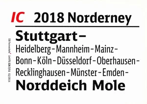 ZLS 12-2= IC 2018 Norderney = Stuttgart - Oberhausen - Norddeich Mole - Bild 1 von 1