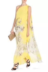 ROBERTO CAVALLI Blumen Schmetterlingsdruck Einschulterkleid Gr. 40 - Bild 1 von 2