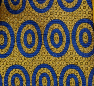 MOD FUNKY VINTAGE AÑOS 70 ~ CORBATA PARA HOMBRE ~ TOWNCRAFT ~ AZUL Y DORADO ~ 56" Foto 1 de 4