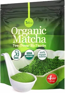 Organic Matcha Green Tea Powder 100% Pure Matcha 4oz